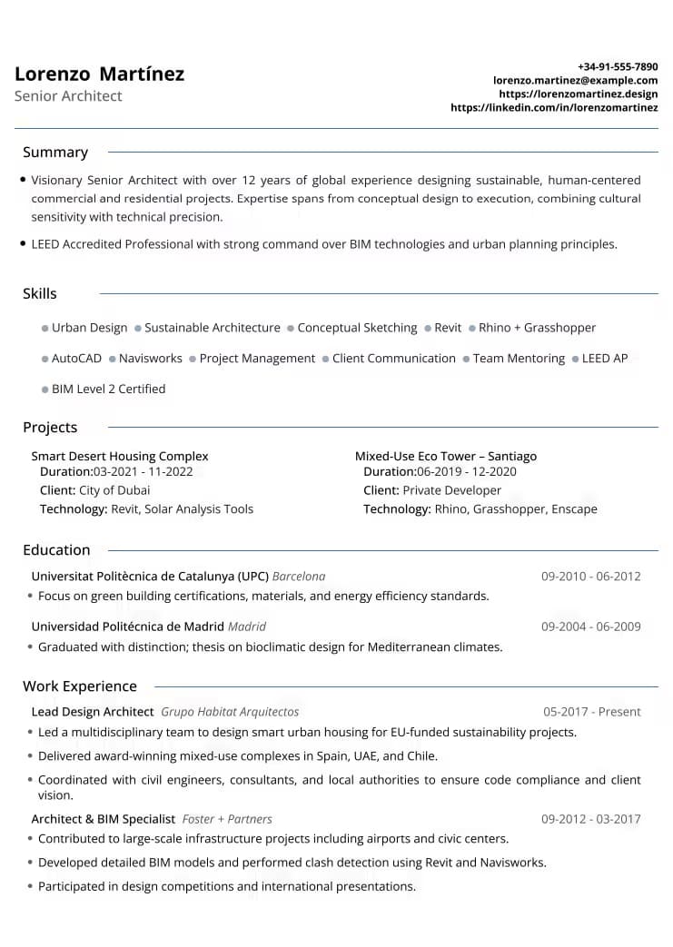 Creative Elegant resume template preview - MyProfileInfo