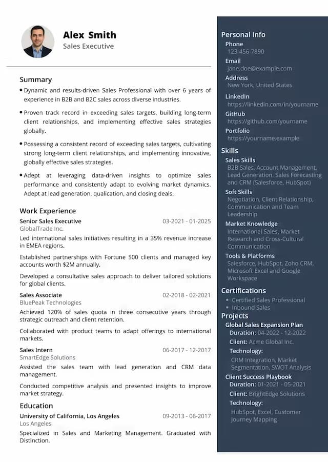 Modern Classic resume template